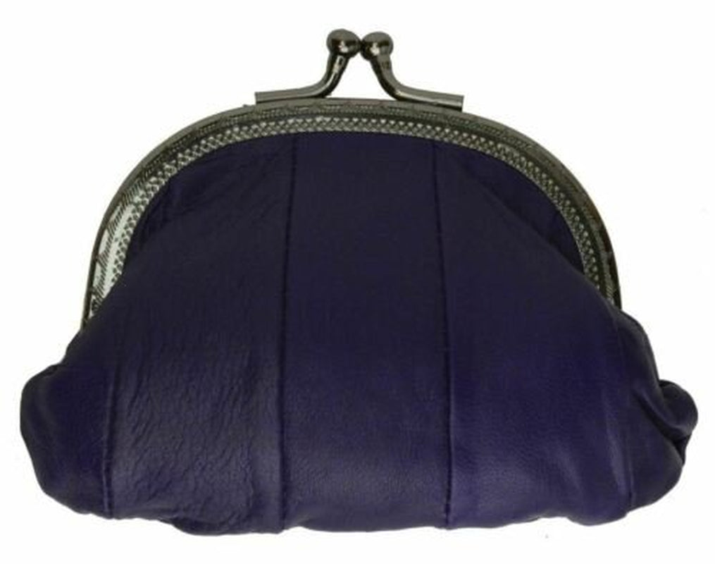 Genuine Leather Change Purse Coin Bag Ladies Wallet Purse Mini Framed Coin Case